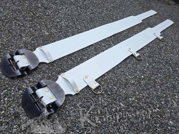 Polarweisser Krampusgürtel 11cm BREIT SONDEREDITION