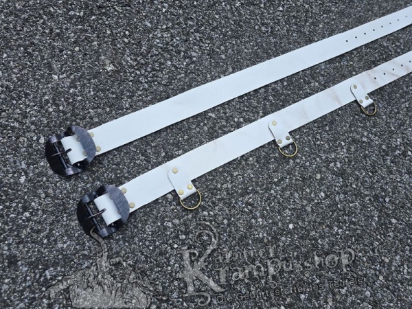 Weisser Krampusgürtel 6cm BREIT