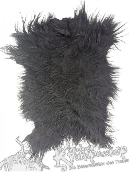 Ziegenfelle Langhaar Schwarz