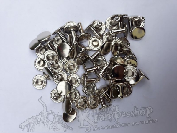 11x13 Doppel Hohlniete Silber