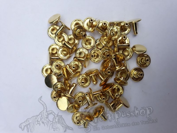 11x12 Doppel Hohlniete Gold