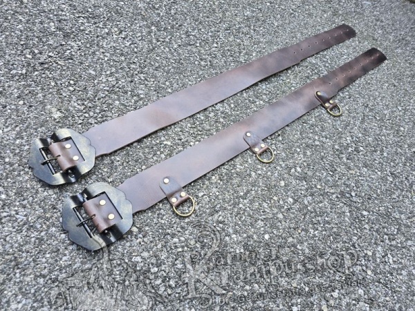 Antikbrauner Krampusgürtel 8cm BREIT