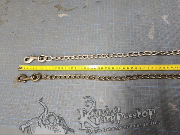 Massive Kettenleine in Messing oder Altsilber