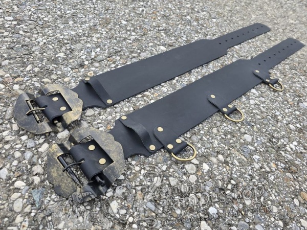 KINDER Krampusgürtel 11cm BREIT SCHWARZ