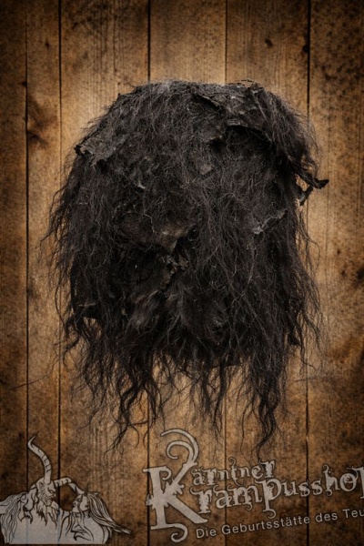 Kopffell Schwarz Fetzig mit Schwarzen Yaksträhnen