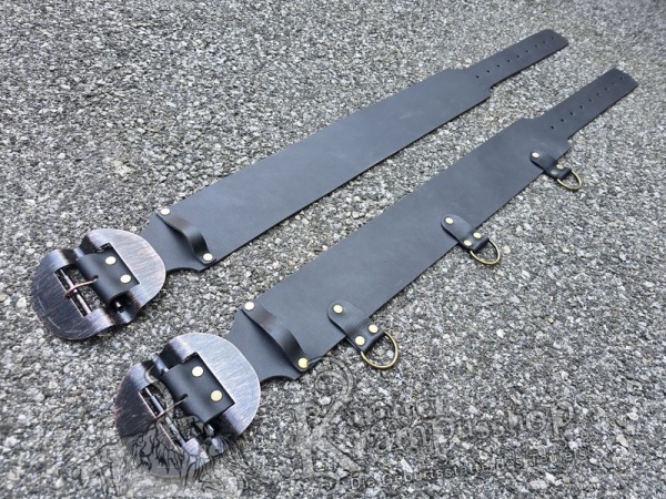 Schwarzer Krampusgürtel 11cm BREIT