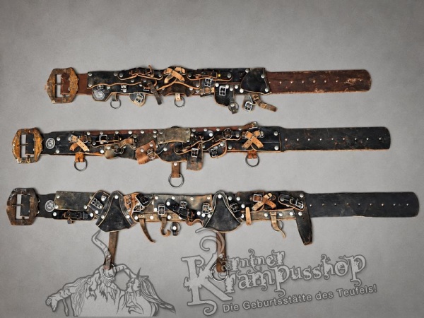 Uriger Altleder Glockengürtel