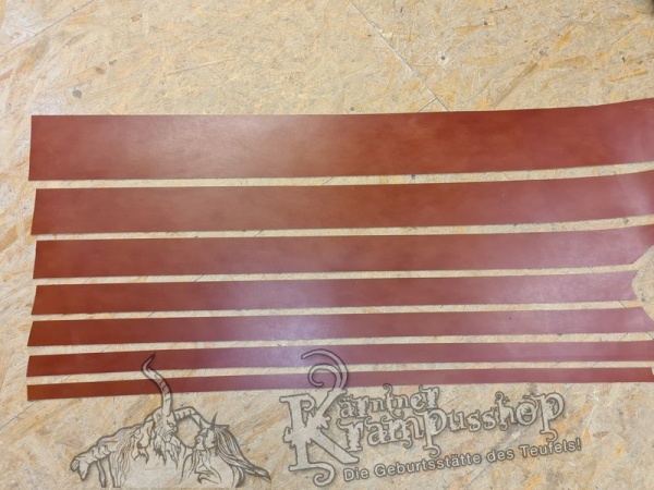 Lederriehmen Rot Abverkauf