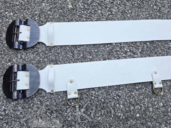 Polarweisser Krampusgürtel 11cm BREIT SONDEREDITION