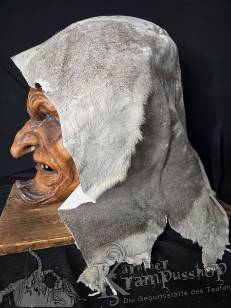 Kopffell Genäht Grau Ledrig