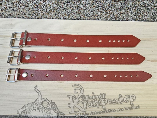Lederriemen und Schlaufen Lederfarbe Rot