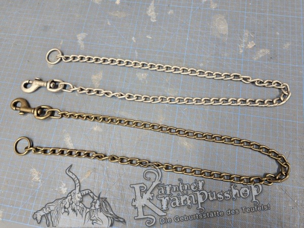 Massive Kettenleine in Messing oder Altsilber