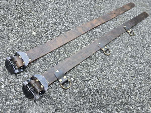 Brauner Krampusgürtel 6cm BREIT