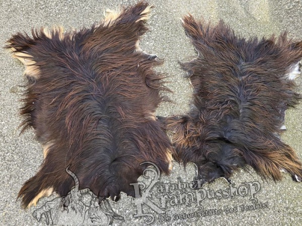 Ziegenfelle Langhaar Braun