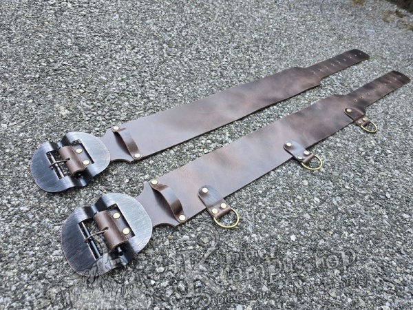 Antikbrauner Krampusgürtel 11cm BREIT