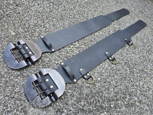 Schwarzer Krampusgürtel 13cm BREIT