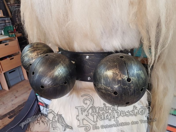 Edelstahlschelle 3x15cm Schwarz Gold