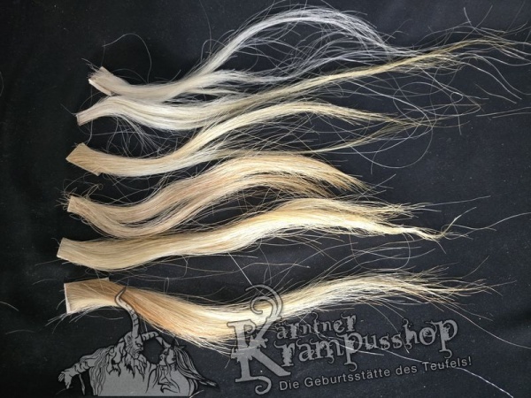 Zugeschnittene Pferdeschweif Strähnen Weiss
