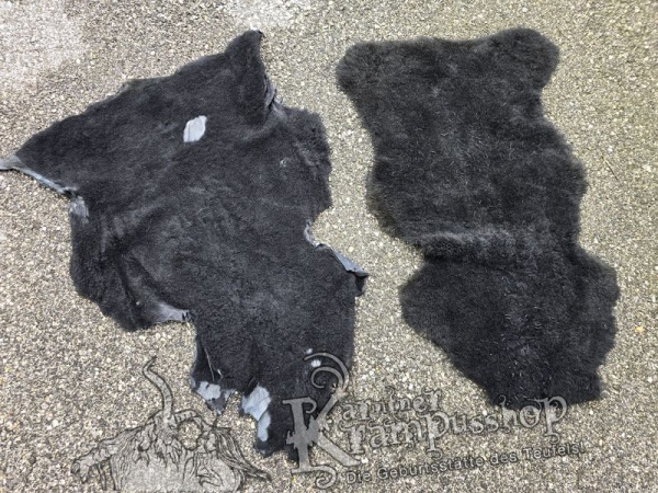 Lammfelle Kurz Schwarz Gefärbt