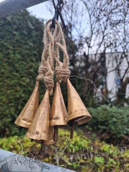 Urige Trompetenglocke Antik am Strick Abverkauf