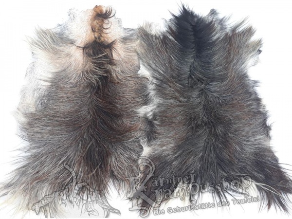 Ziegenfelle Langhaar Grau