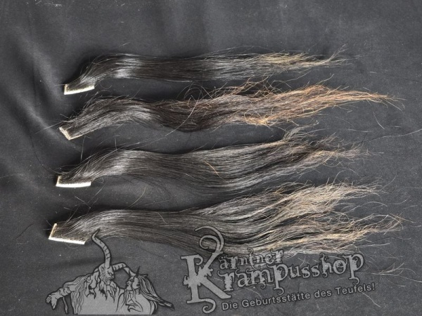 Zugeschnittene Pferdeschweif Strähnen Naturschwarz