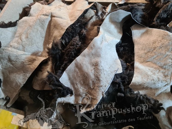 Braune Fell Reste Schaf Heimisch Urig