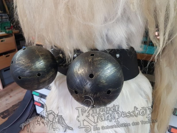 Edelstahlschelle 2x15cm Schwarz Gold