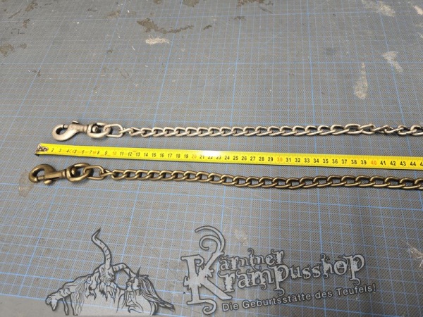 Massive Kettenleine in Messing oder Altsilber