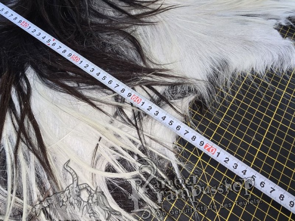 Ziegenfelle Langhaar Scheckig Braun Weiss