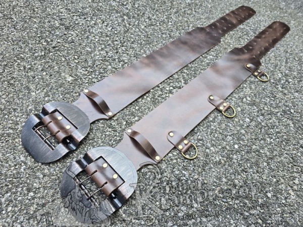 Antikbrauner Krampusgürtel 13cm BREIT