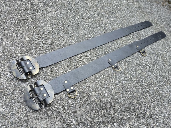 Schwarzer Krampusgürtel 8cm BREIT