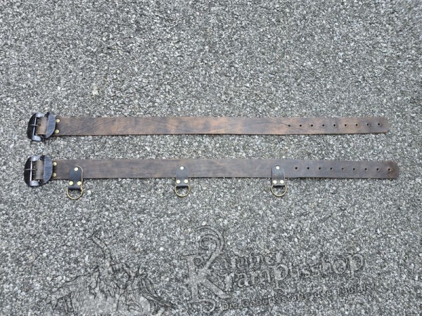 Brauner Krampusgürtel 6cm BREIT