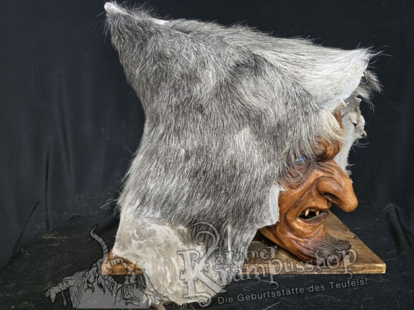 Kaputze GRAU Rassiert SPITZ nach HINTEN