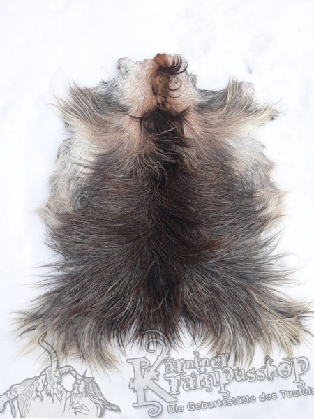 Ziegenfelle Langhaar Grau