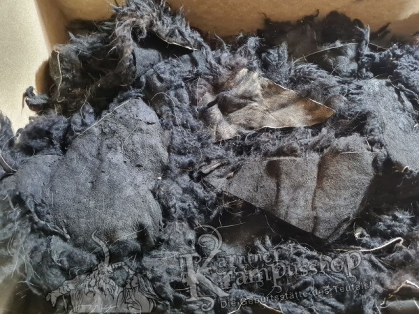 Fellreste Schaf Heimisch Urig Schwarz Gefärbt