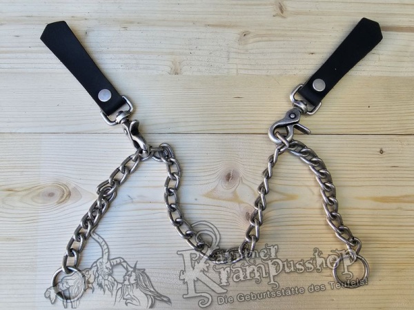 Mantel und Jacken Verschluss Set Schwarz Silber