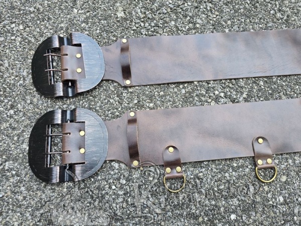 Antikbrauner Krampusgürtel 13cm BREIT