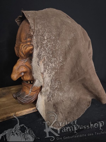 Kopffell Genäht Braun Ledrig