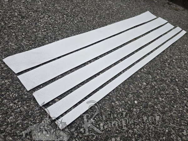 Gürtelleder Lederriemen Zuschnitt WEISS