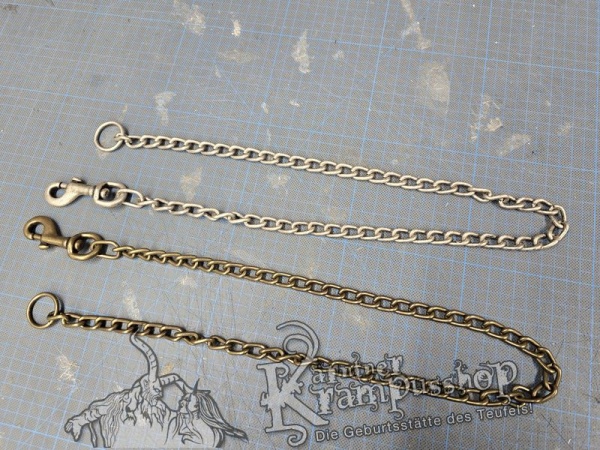 Massive Kettenleine in Messing oder Altsilber