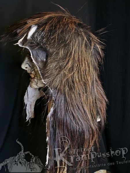 Kopffelle genäht Naturbraun Langhaar Kaputzenschnitt