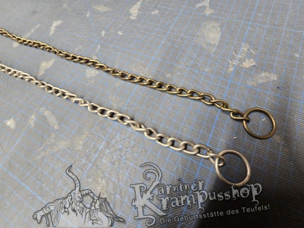 Gliederkette in Messing oder Altsilber