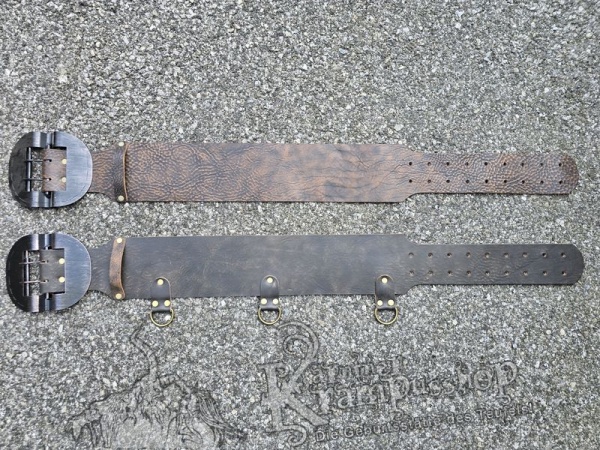 Brauner Krampusgürtel 13cm BREIT