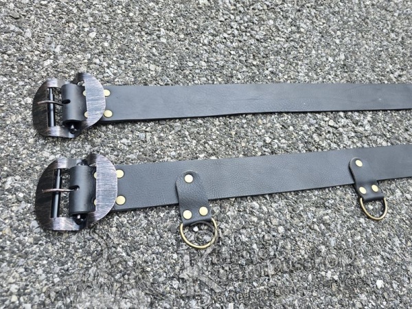 Schwarzer Krampusgürtel 6cm BREIT