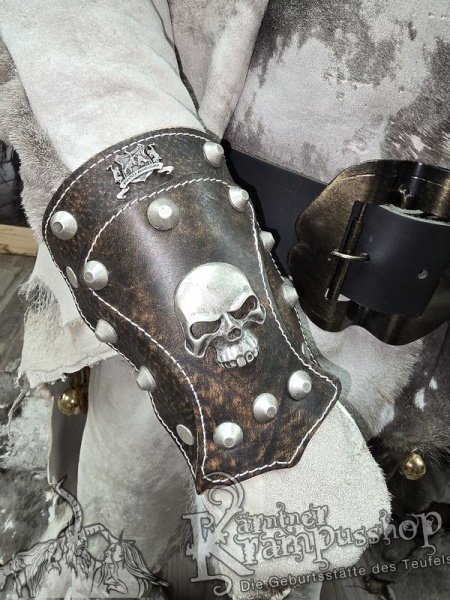 Handgamaschen Braun Modell Skull Klein