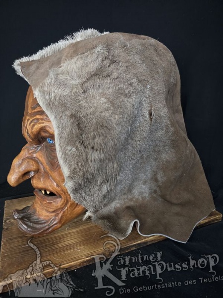 Kopffell Genäht Braun Ledrig