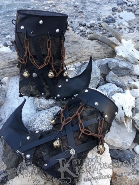 Krampusstiefel mit Spitzen Schwarz