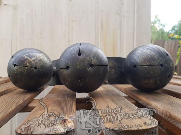 Edelstahlschelle 3x15cm Schwarz Gold