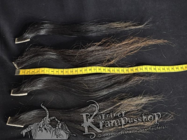 Zugeschnittene Pferdeschweif Strähnen Naturschwarz
